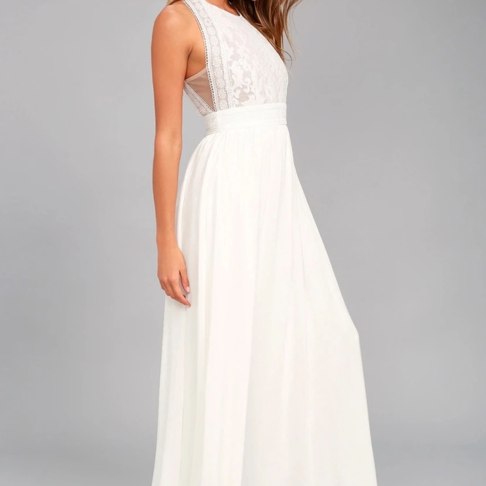 White lace Long Dress